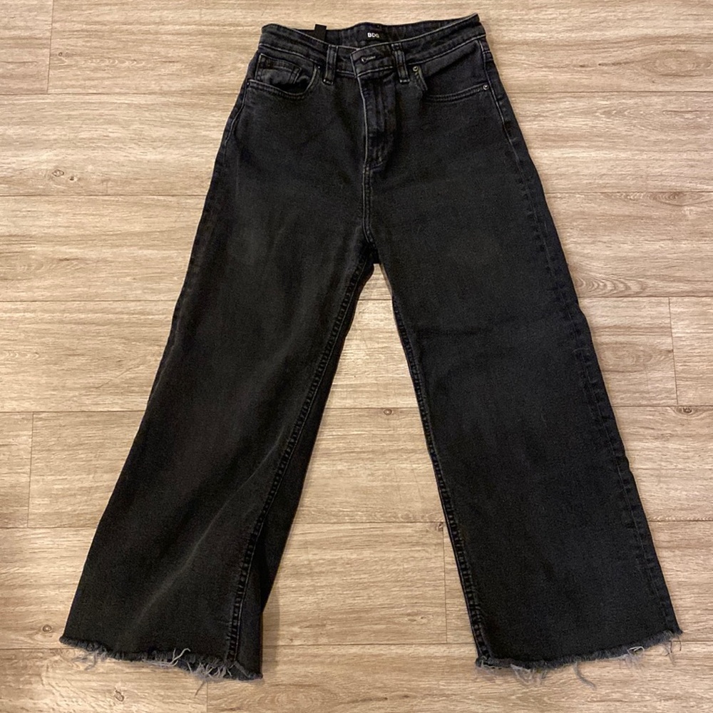 BDG black flared cropped jeans